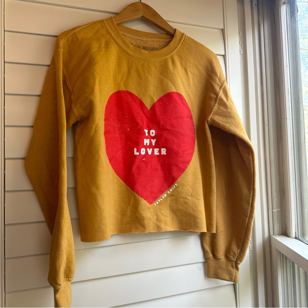 Taylor Swift Merch Lover Yellow Crop Sweater